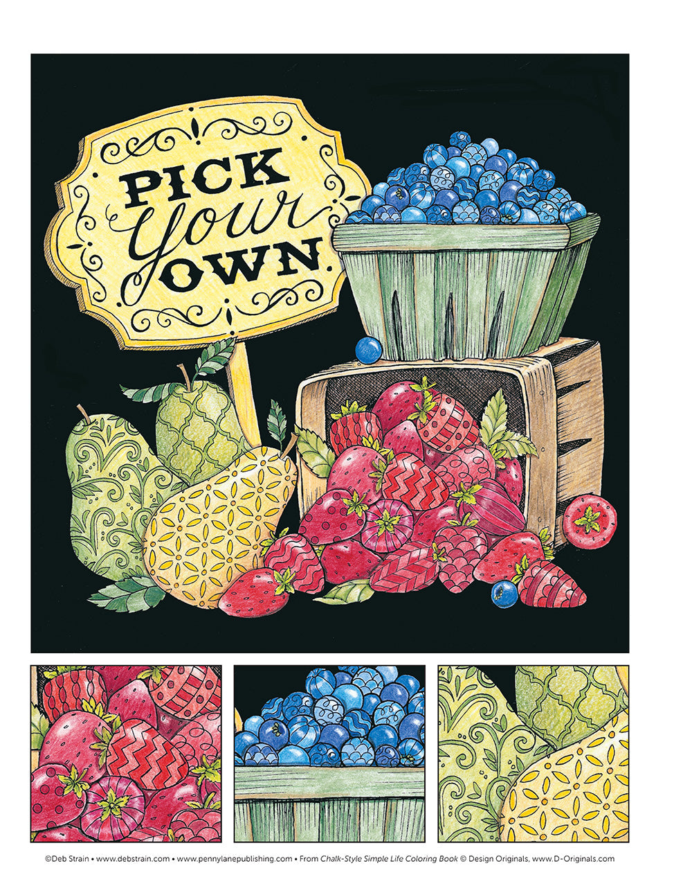 Chalk-Style Simple Life Coloring Book - Fox Chapel Publishing Co.