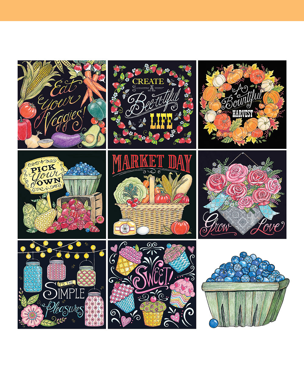 Chalk-Style Simple Life Coloring Book - Fox Chapel Publishing Co.
