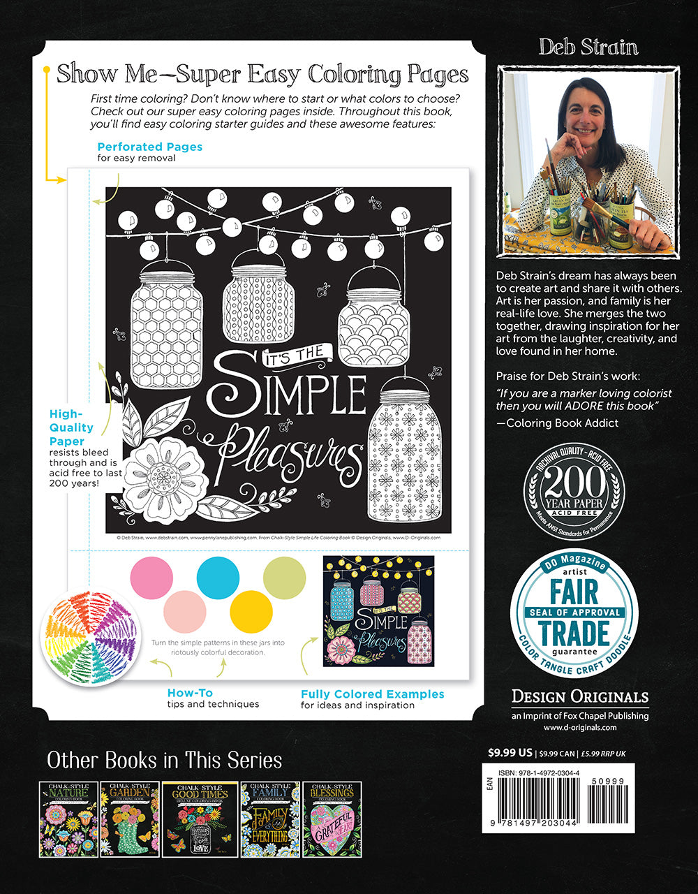 Chalk-Style Simple Life Coloring Book - Fox Chapel Publishing Co.