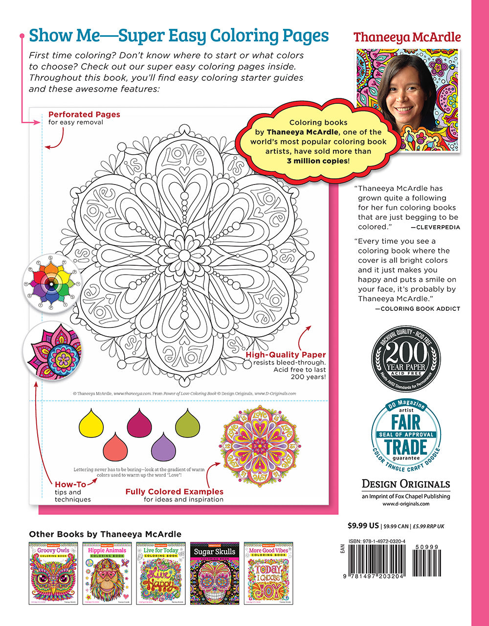Power of Love Coloring Book - Fox Chapel Publishing Co.