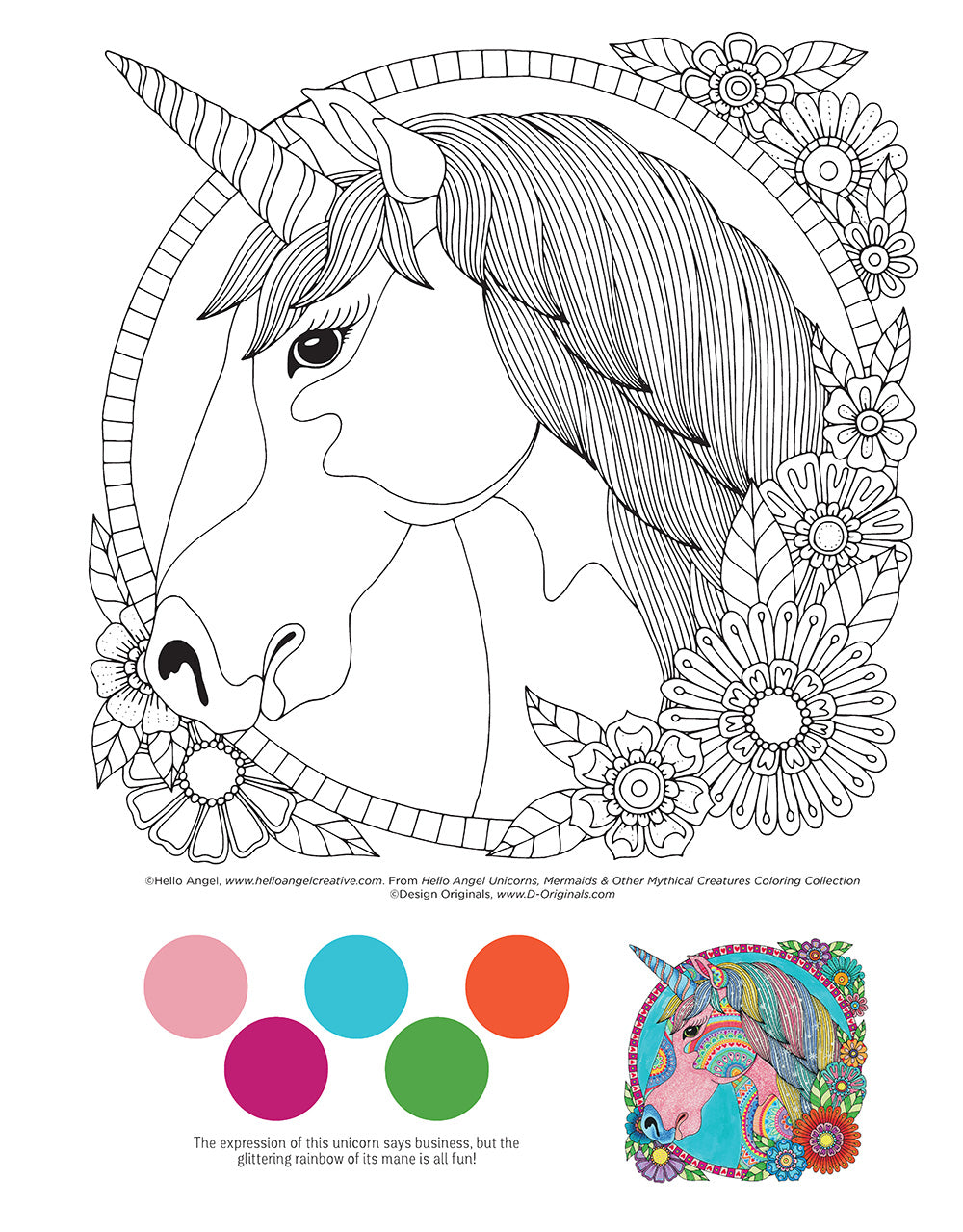 Hello Angel Unicorns, Mermaids & Other Mythical Creatures Coloring Collection - Fox Chapel Publishing Co.