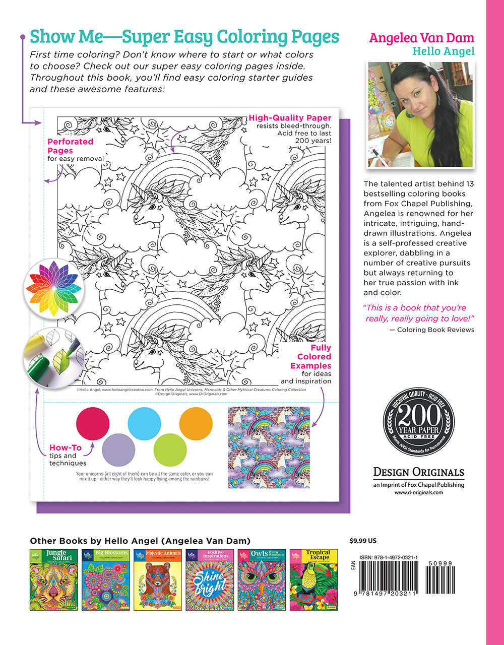 Hello Angel Unicorns, Mermaids & Other Mythical Creatures Coloring Collection - Fox Chapel Publishing Co.