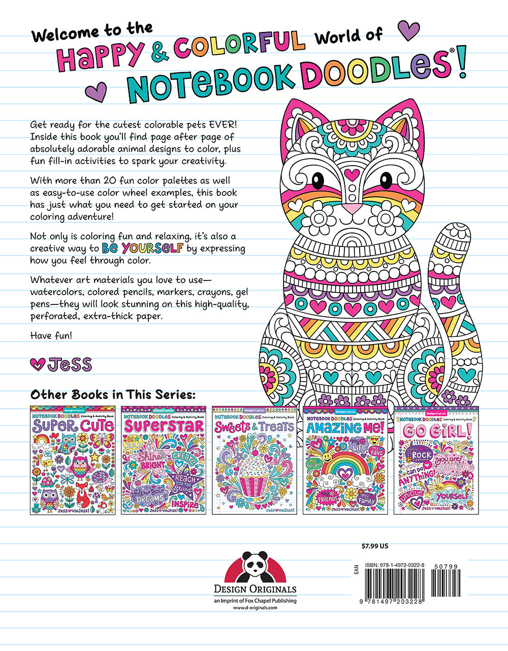 Notebook Doodles Adorable Pets - Fox Chapel Publishing Co.