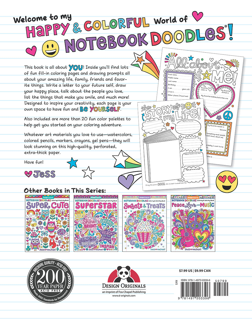 Notebook Doodles Amazing Me - Fox Chapel Publishing Co.