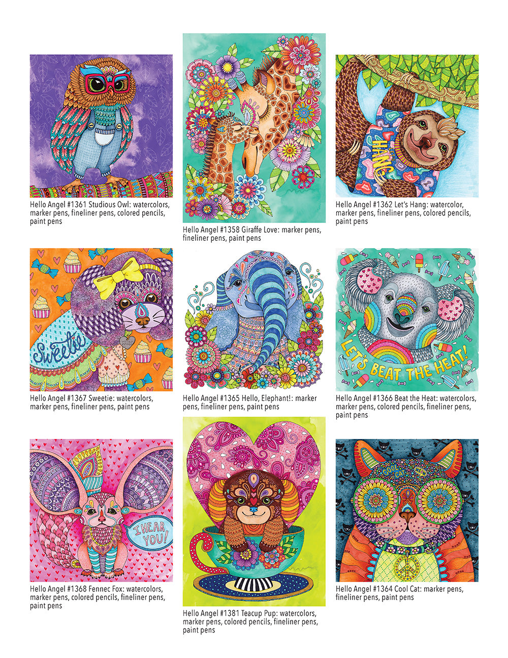 Hello Angel Irresistible Animals Coloring Collection - Fox Chapel Publishing Co.
