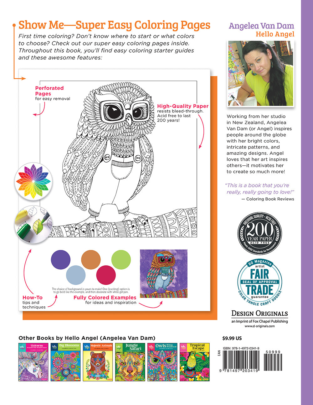 Hello Angel Irresistible Animals Coloring Collection - Fox Chapel Publishing Co.