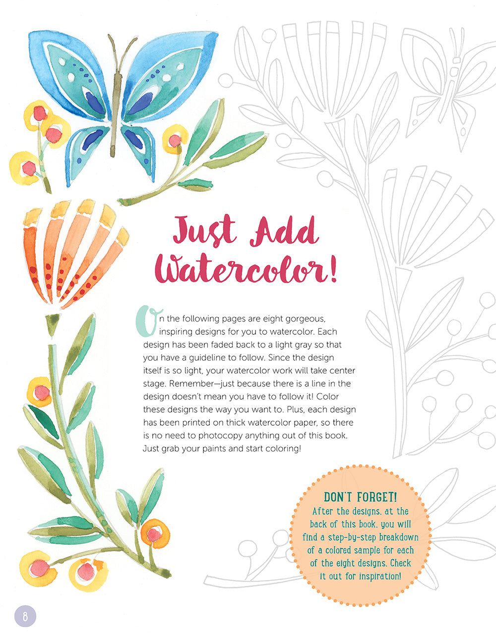Just Add Watercolor Happy Thoughts - Fox Chapel Publishing Co.