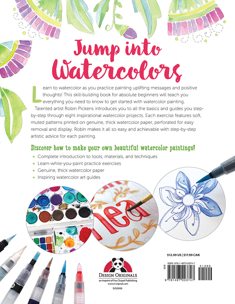 Just Add Watercolor Happy Thoughts - Fox Chapel Publishing Co.