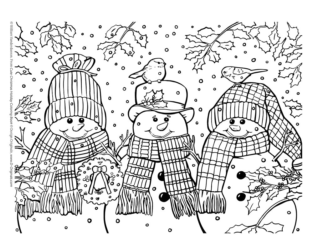 Cute Christmas Holiday Coloring Book