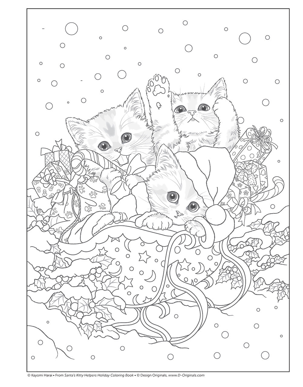 Santa's Kitty Helpers Holiday Coloring Book