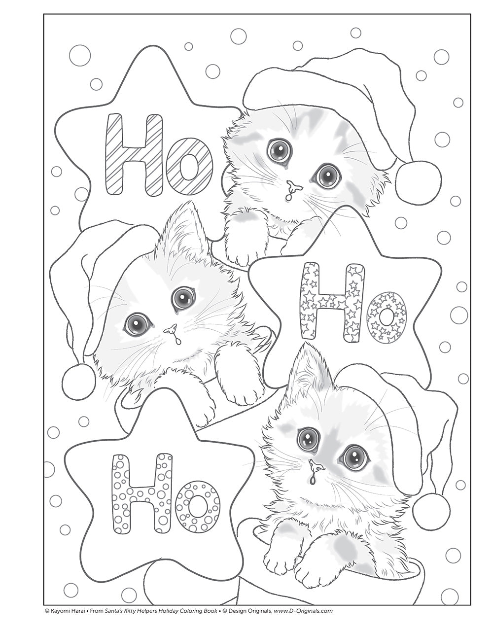 Santa's Kitty Helpers Holiday Coloring Book