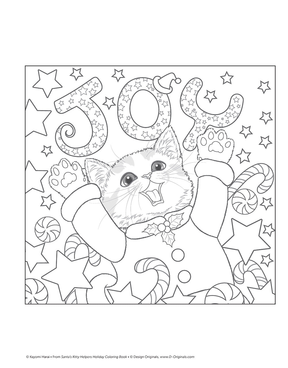 Santa's Kitty Helpers Holiday Coloring Book