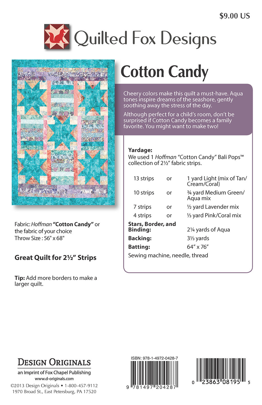 Cotton Candy Quilt Pattern - Fox Chapel Publishing Co.
