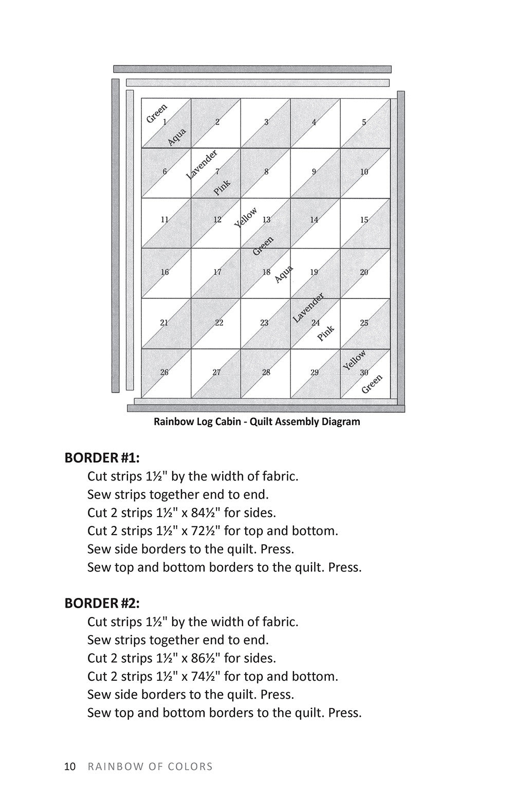 Rainbow of Colors Quilt Pattern - Fox Chapel Publishing Co.