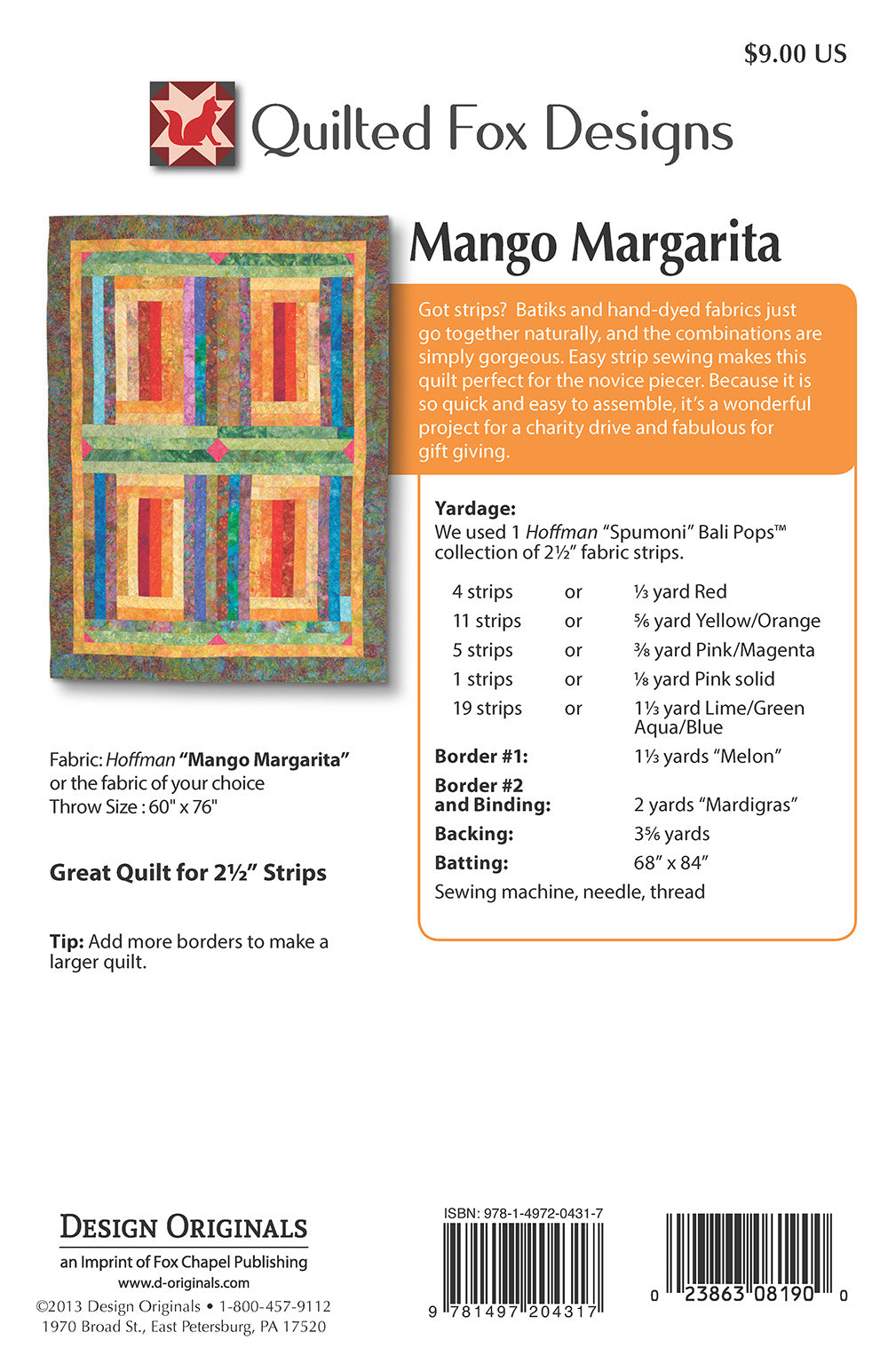 Mango Margarita Quilt Pattern - Fox Chapel Publishing Co.