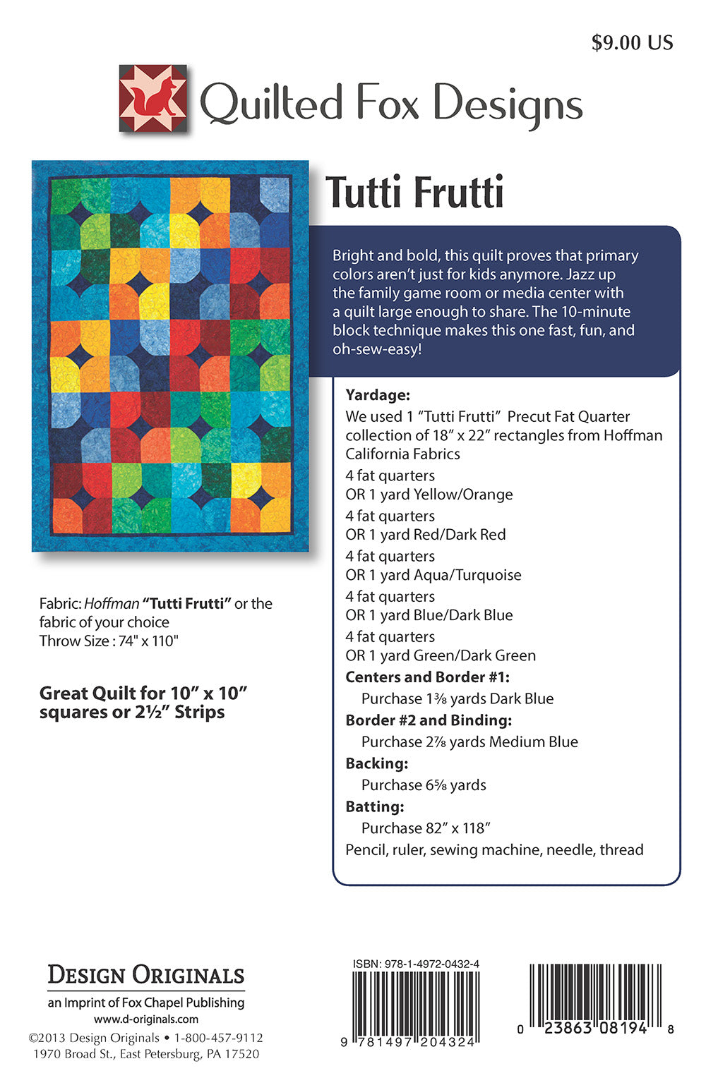 Tutti Frutti Quilt Pattern