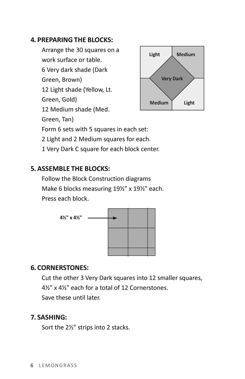 Lemongrass Quilt Pattern