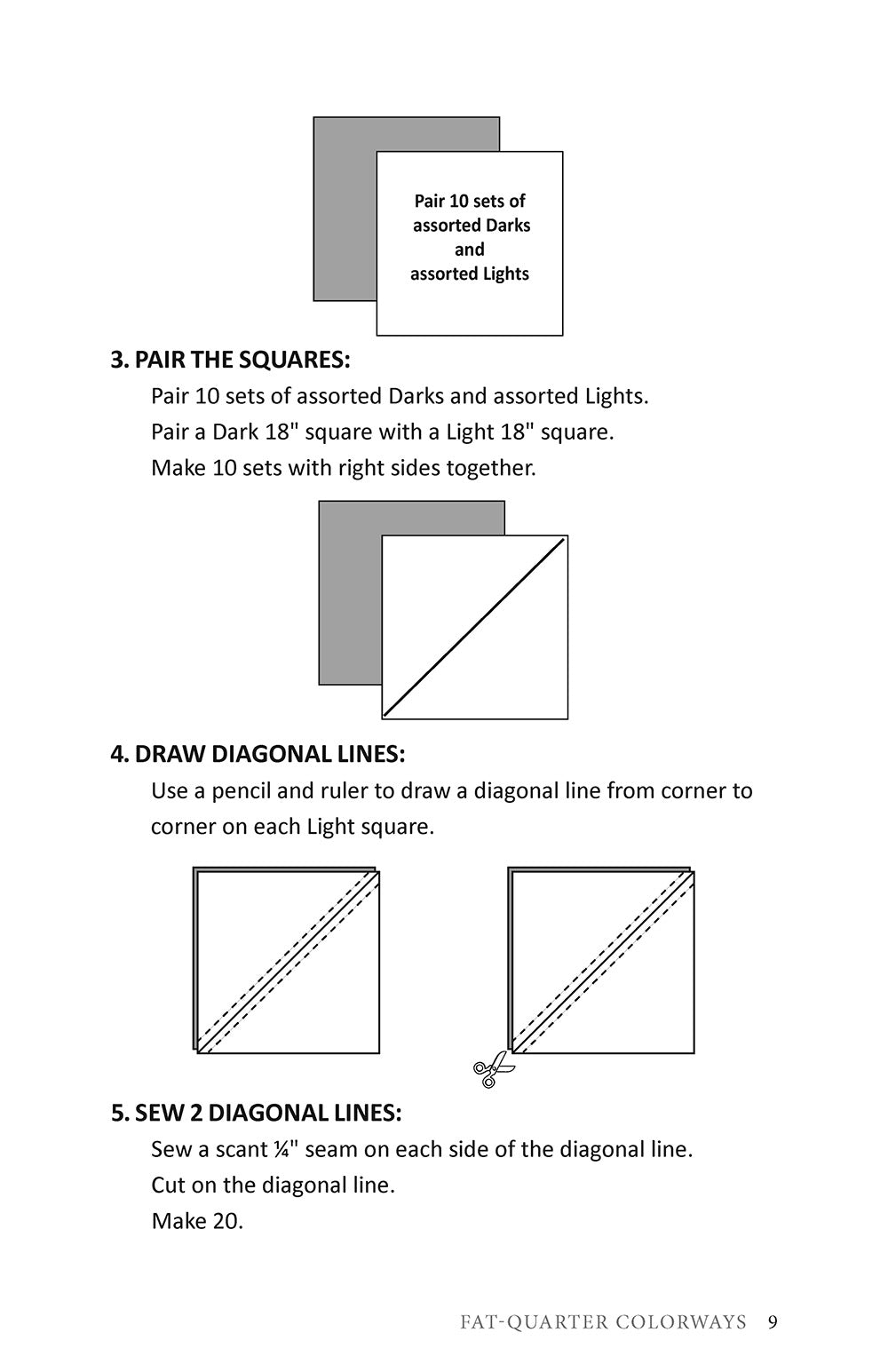 Fat-Quarter Colorways Quilt Pattern - Fox Chapel Publishing Co.