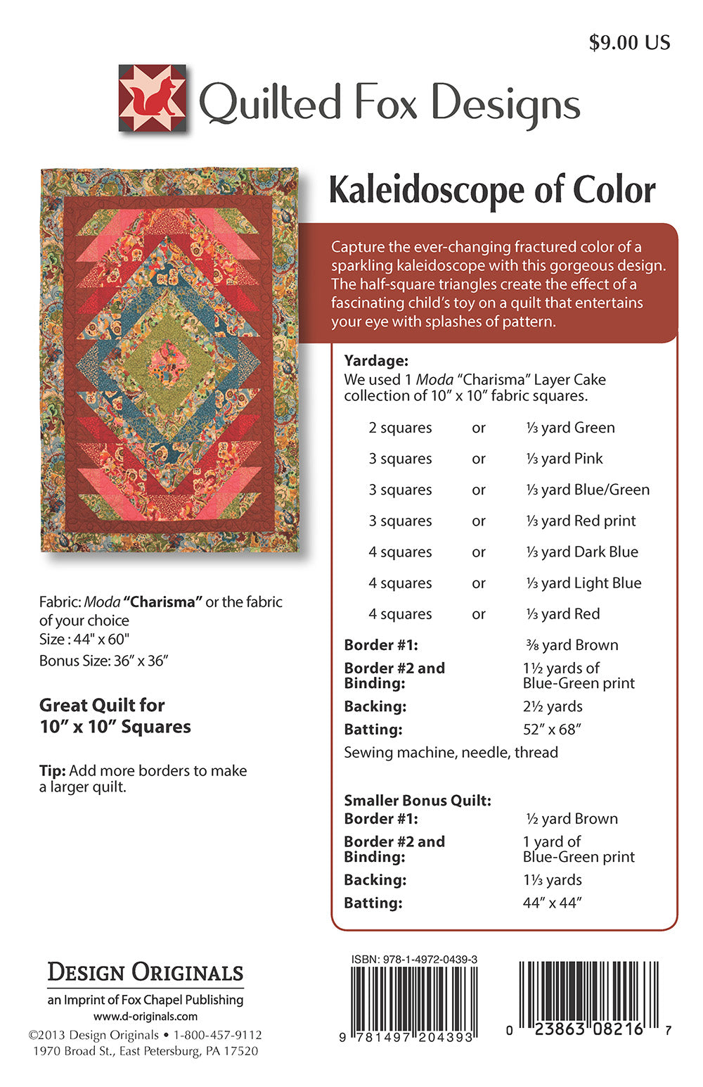 Kaleidoscope of Color Quilt Pattern - Fox Chapel Publishing Co.