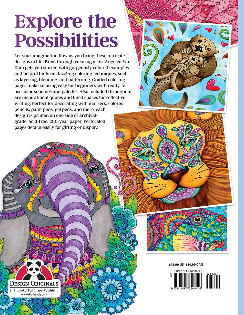 Hello Angel Fun & Fantastic Animals Adult Coloring Collection - Fox Chapel Publishing Co.