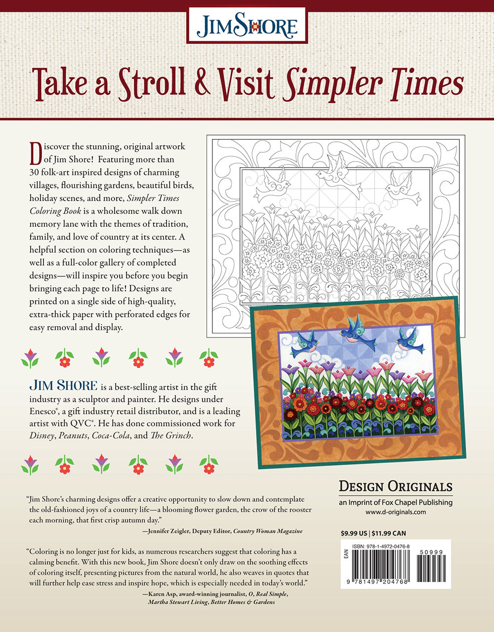 Simpler Times Coloring Book - Fox Chapel Publishing Co.