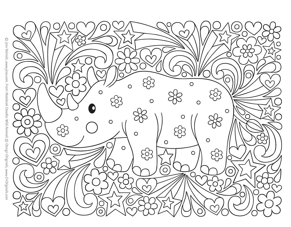Notebook Doodles Wild Animals