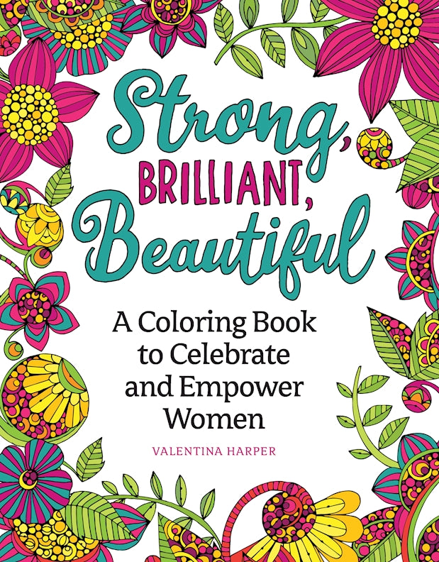 Adult Coloring Book Flower Empower (Instant Digital Download