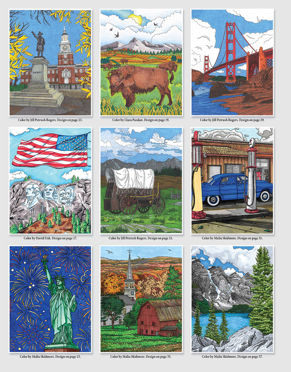 America the Beautiful Coloring Book - Fox Chapel Publishing Co.