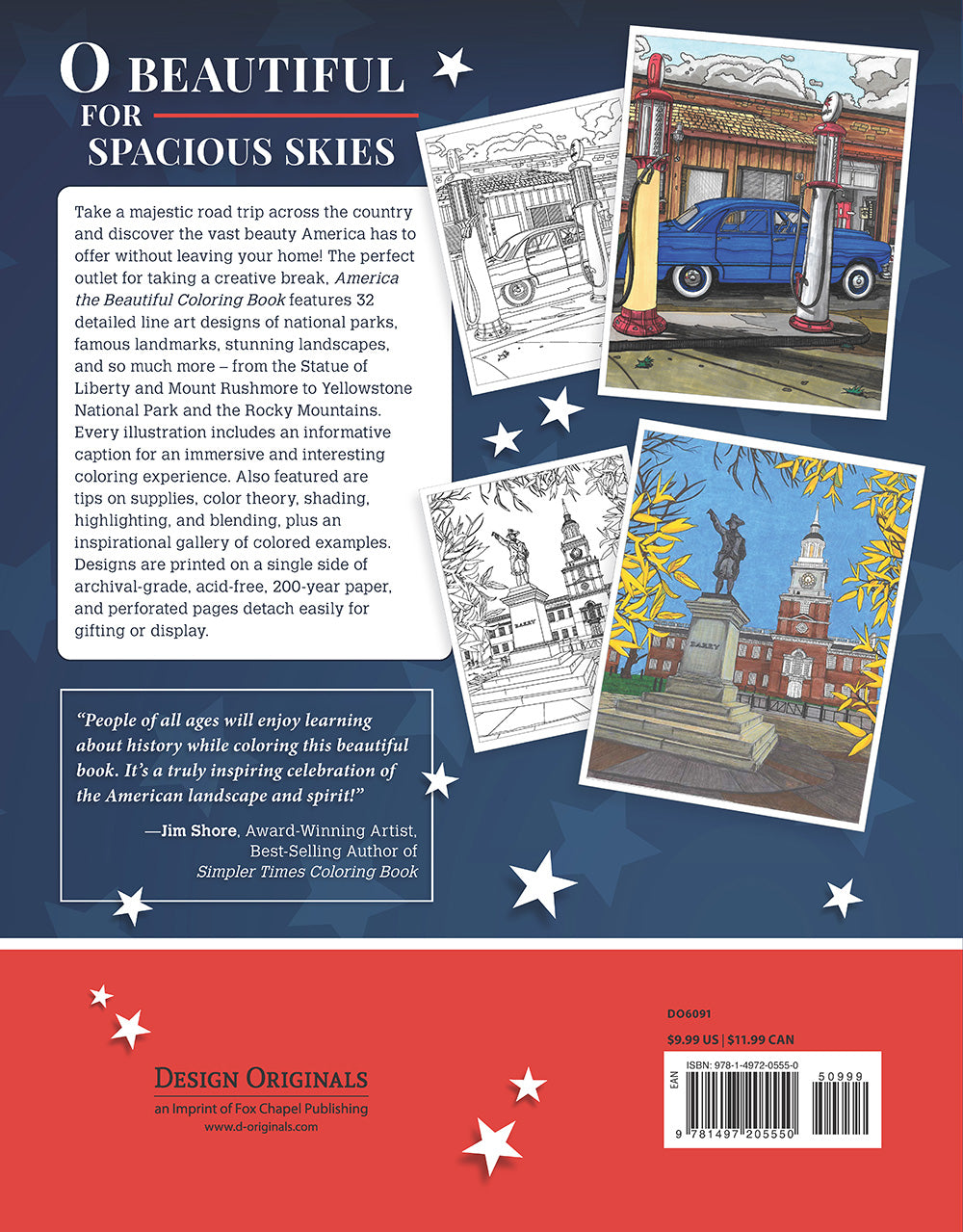 America the Beautiful Coloring Book - Fox Chapel Publishing Co.