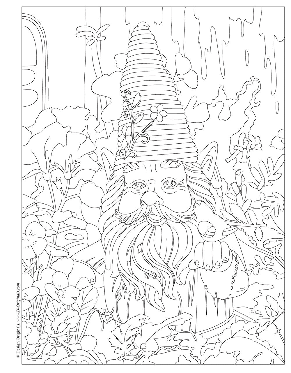 Garden Gnomes Coloring Book