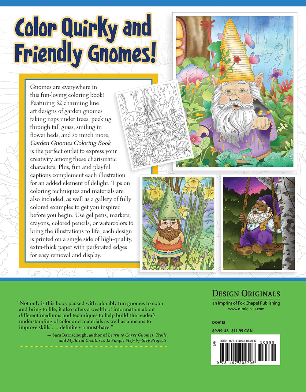 Garden Gnomes Coloring Book - Fox Chapel Publishing Co.