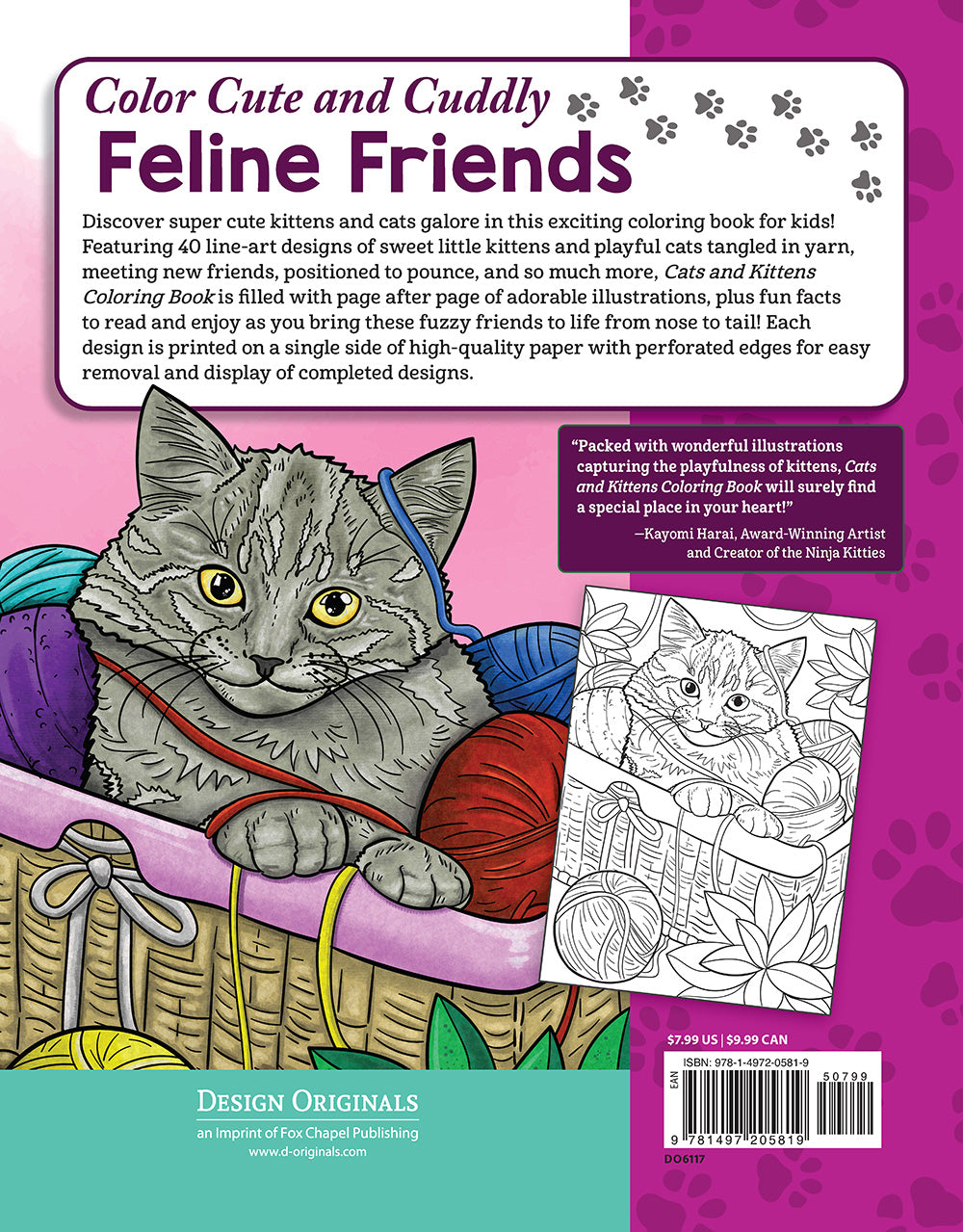 Cats & Kittens Coloring Book - Fox Chapel Publishing Co.