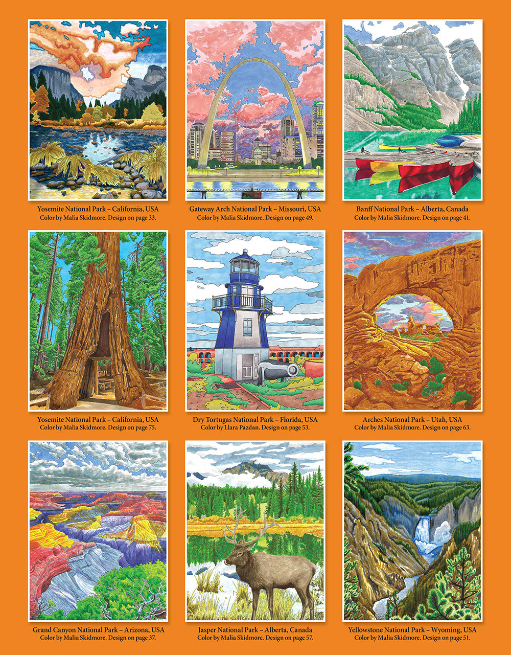 National Parks Coloring Book