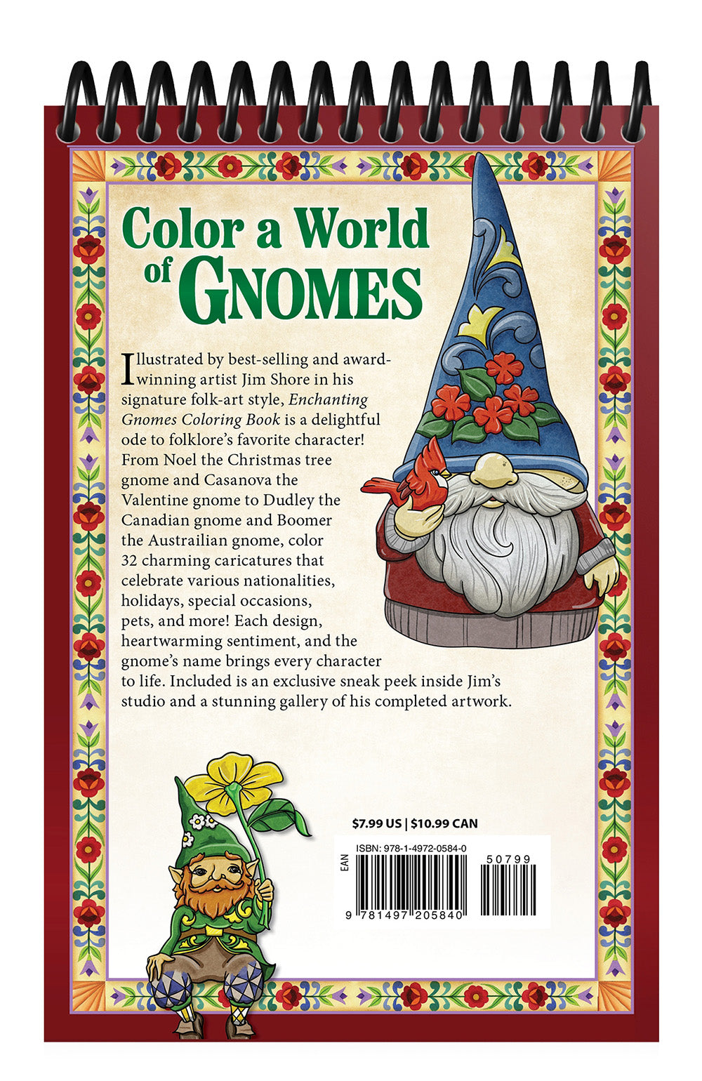 Jim Shore Enchanting Gnomes Coloring Book