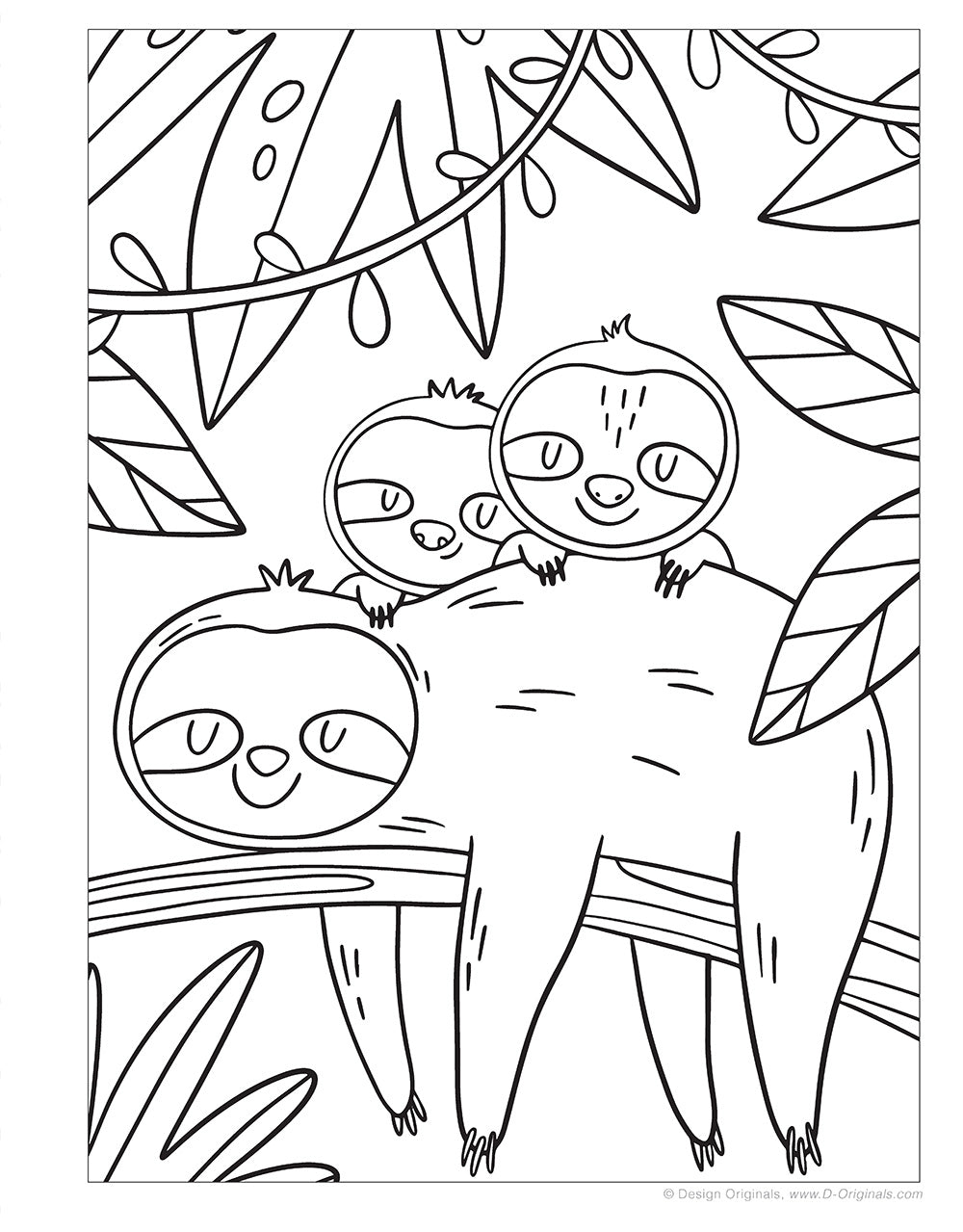 Sloths Coloring Book