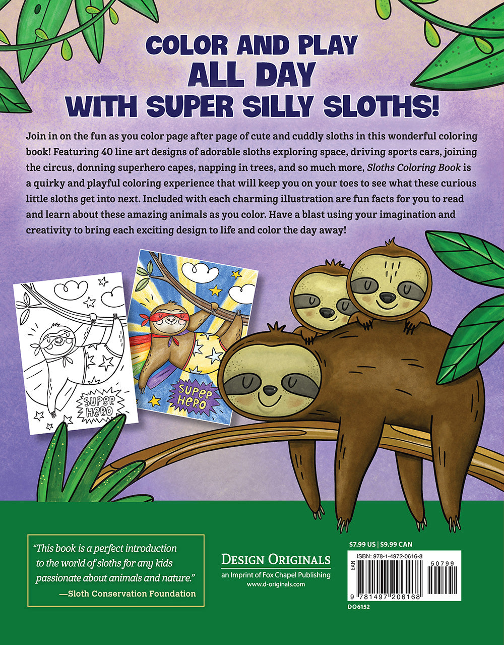 Sloths Coloring Book