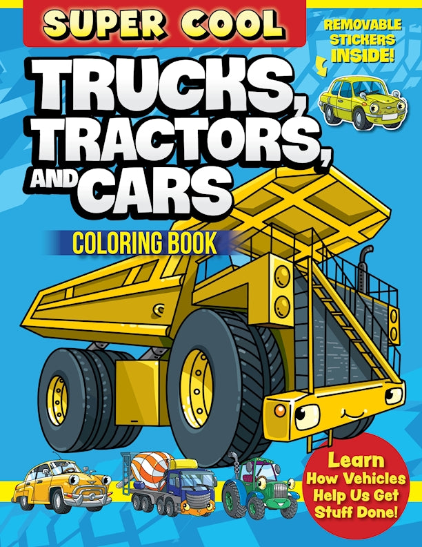 Coloring Books For kids Cool Cars And Vehicles: Cool Cars, Trucks, Bikes,  Planes, Boats And Vehicles Coloring Book For Boys Aged 3-6 (The Future