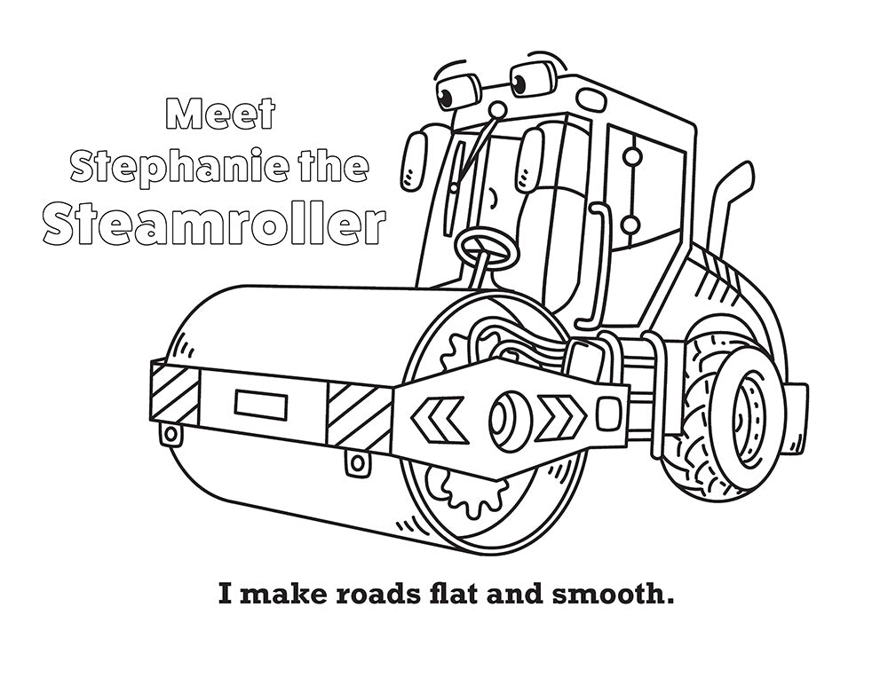 Super Cool Trucks, Tractors, and Cars Coloring Book