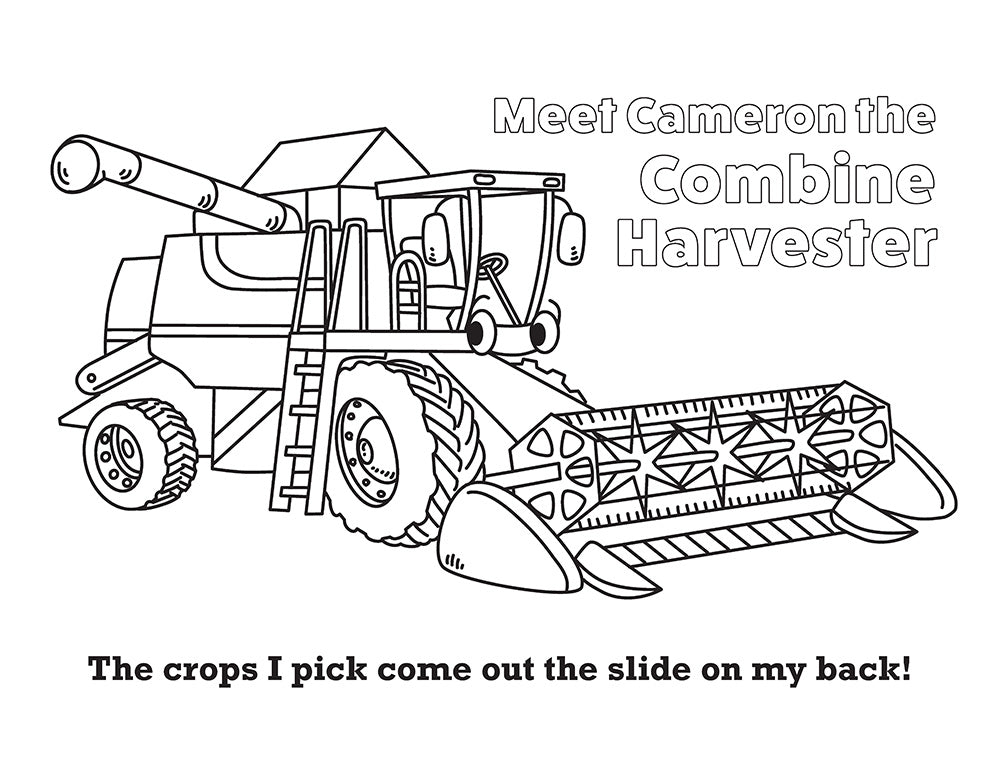 Super Cool Trucks, Tractors, and Cars Coloring Book