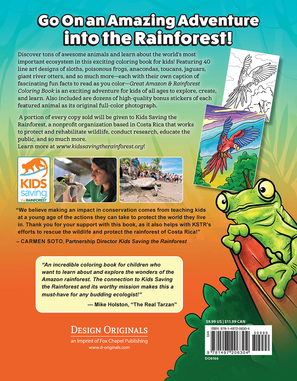Great Amazon & Rainforest Coloring Book (with stickers) - Fox Chapel Publishing Co.