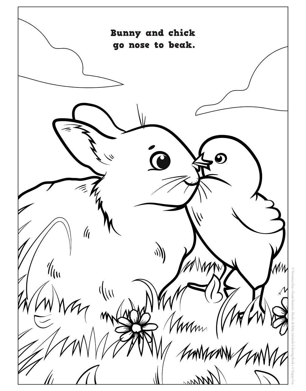 Bunnies, Ducks and Baby Animals Coloring Book