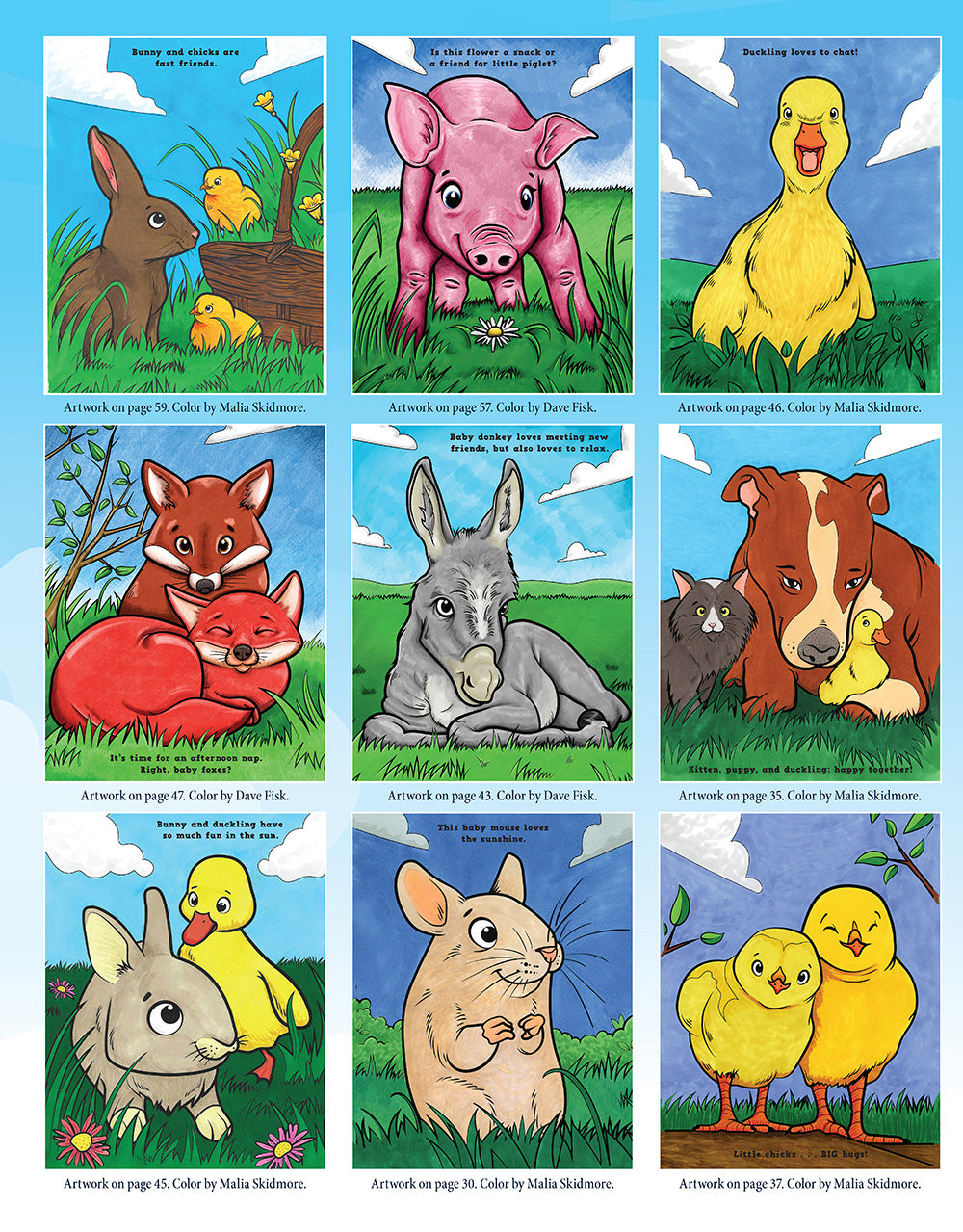 Bunnies, Ducks, and Baby Animals Coloring Book - Fox Chapel Publishing Co.