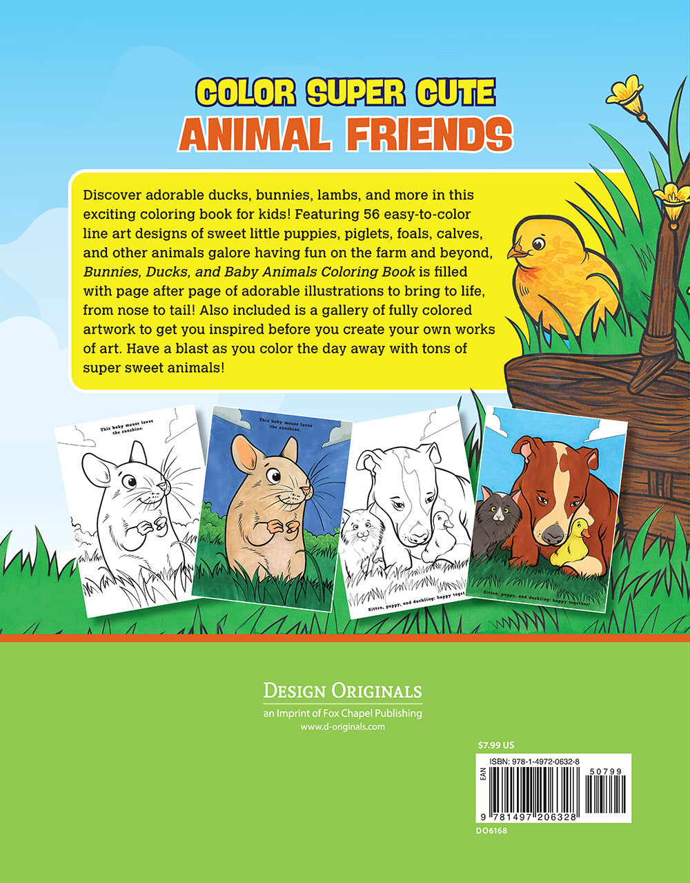 Bunnies, Ducks and Baby Animals Coloring Book