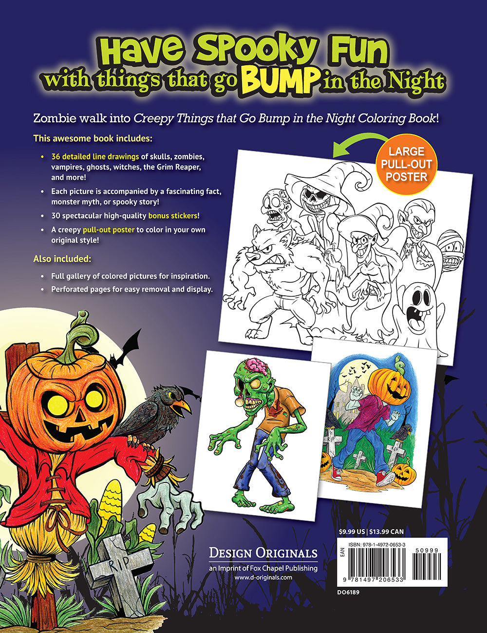 Creepy Things That Go Bump in the Night Coloring Book - Fox Chapel Publishing Co.