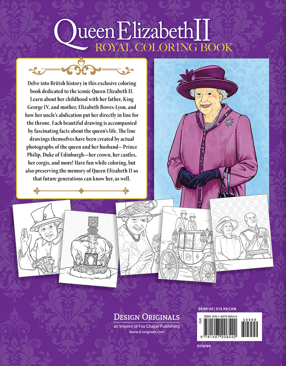 Queen Elizabeth II Royal Coloring Book - Fox Chapel Publishing Co.