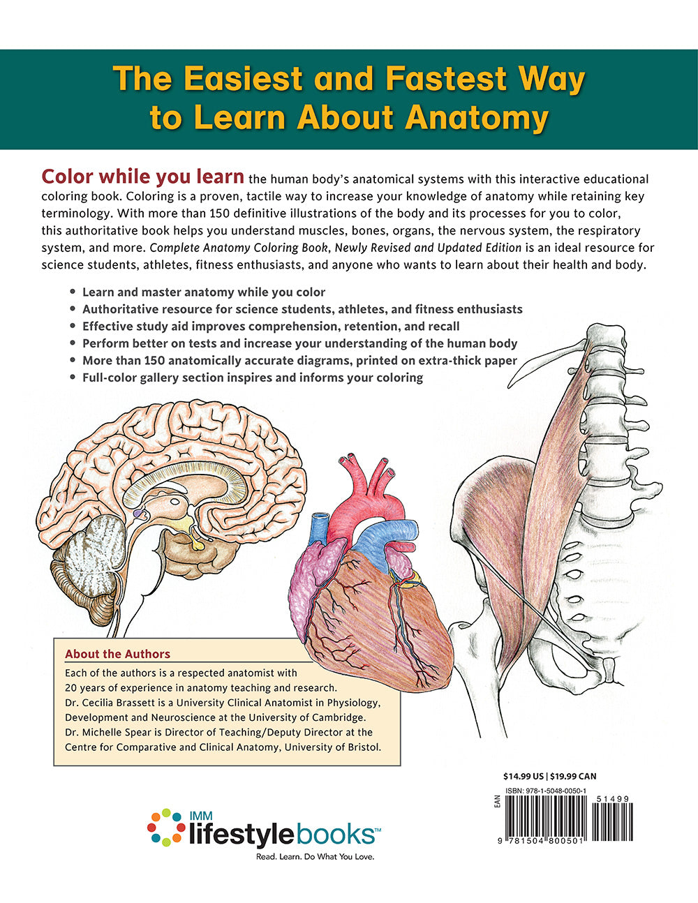Complete Anatomy Coloring Book, Newly Revised and Updated Edition - Fox Chapel Publishing Co.