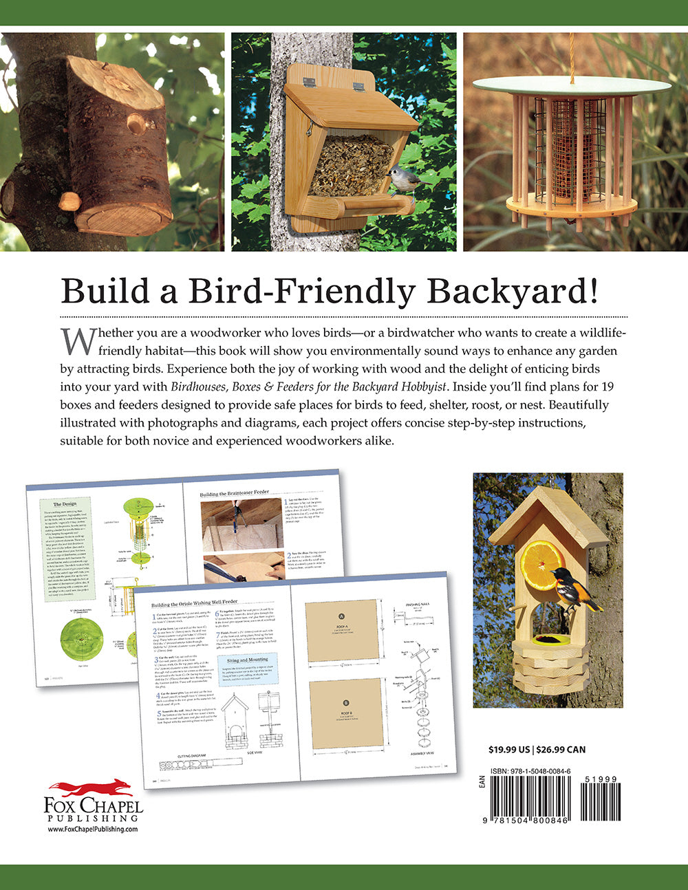 Birdhouses, Boxes & Feeders for the Backyard Hobbyist - Fox Chapel Publishing Co.