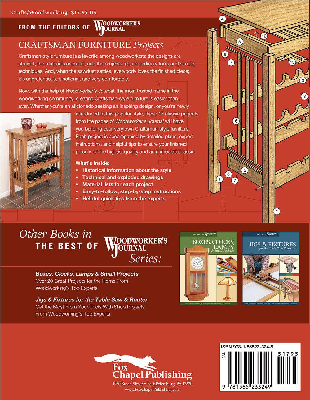 Craftsman Furniture Projects (Best of WWJ) - Fox Chapel Publishing Co.