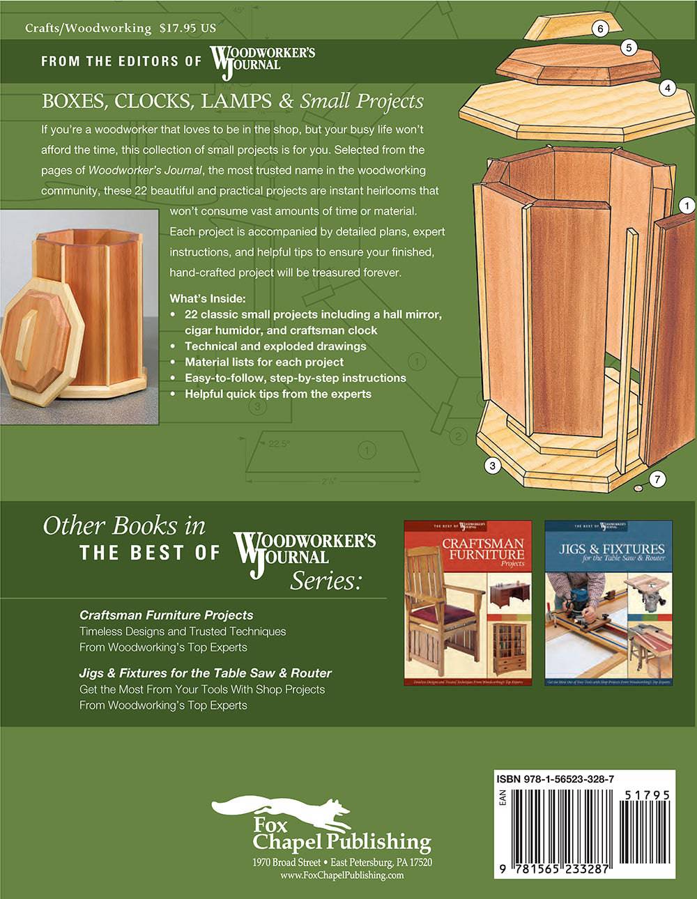 Boxes, Clocks, Lamps, and Small Projects (Best of WWJ) - Fox Chapel Publishing Co.