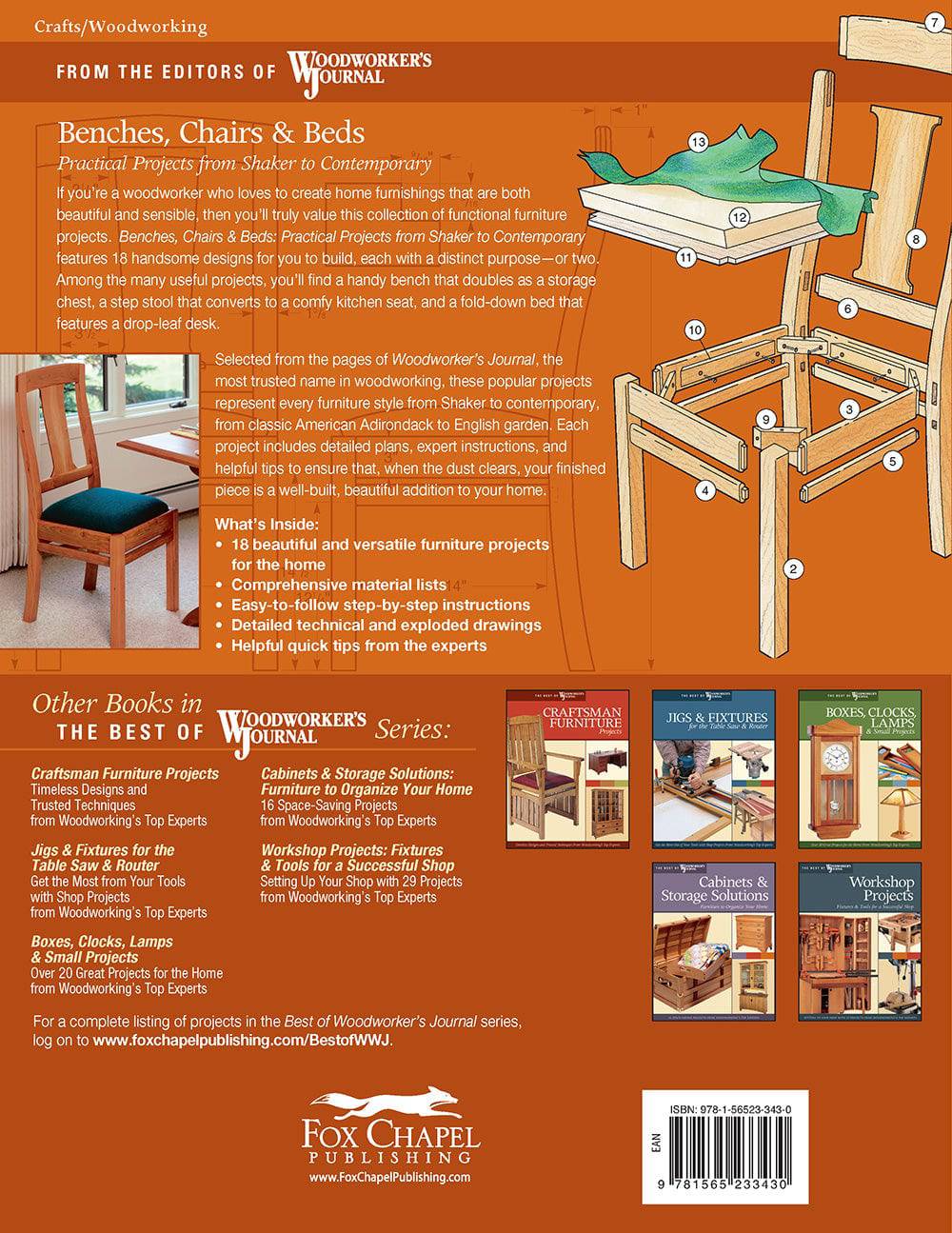 Benches, Chairs and Beds - Fox Chapel Publishing Co.